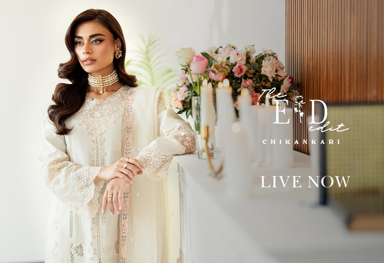 Qalamkar, Sadaf Kanwal , Chikankari Luxury lawn Eid Edit