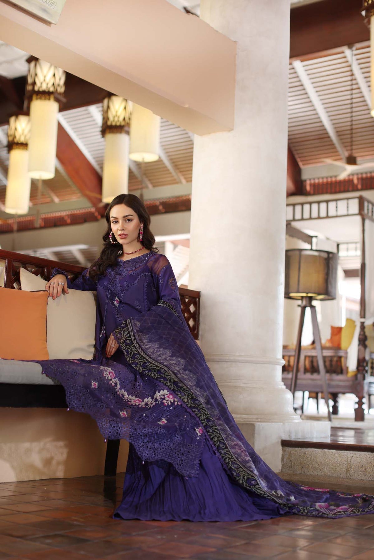 NOOR by Sadia Asad | Luxury Laserkari Lawn 2025 - D4-B