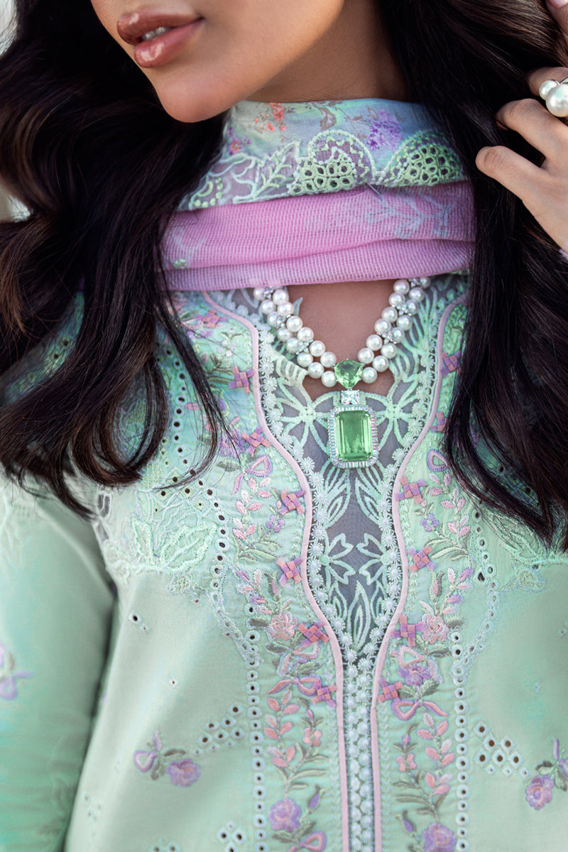 QALAMKAR | Sahil Luxury Lawn 2025 | Chloe FK-04 Unstitched - Aarzu