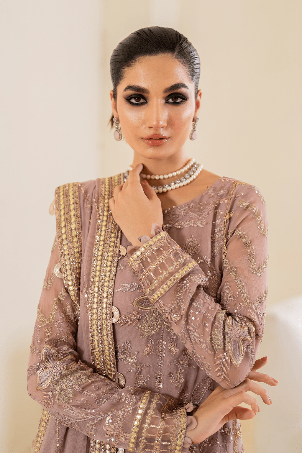 IZNIK | Chinon Chiffon '24 | CC-48 Embroidered Chiffon Unstitched - Aarzu