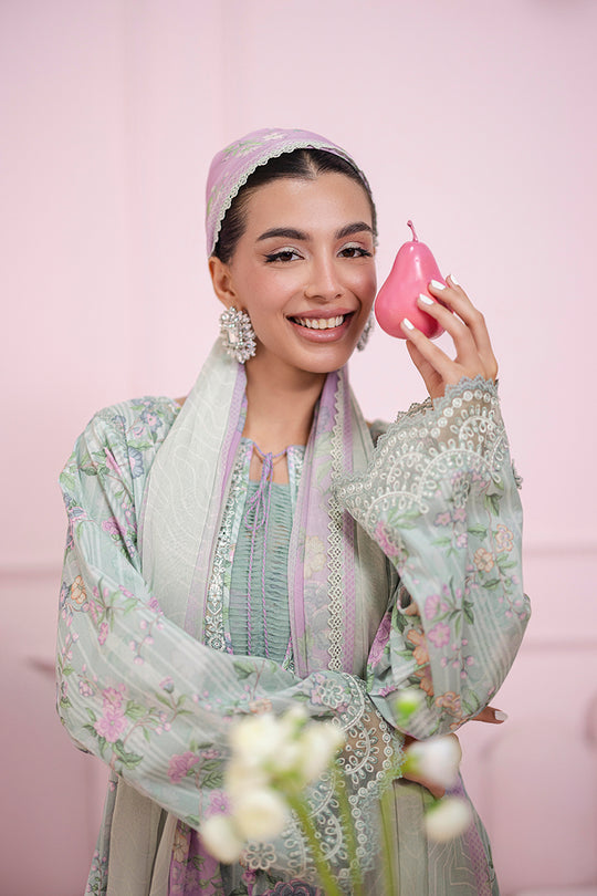 QALAMKAR | QPrints Embroidered Lawn 2025 Unstitched - Anna