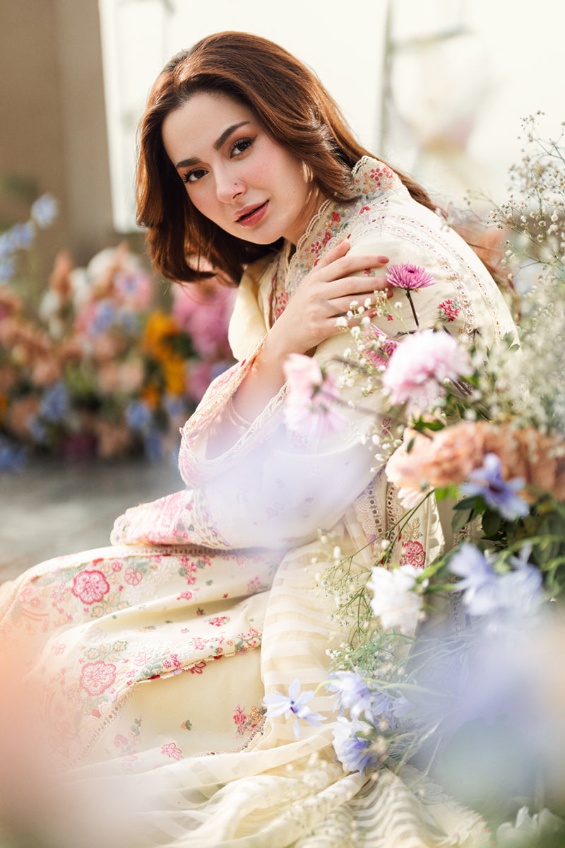 QALAMKAR | Luxury Lawn 2025 | Scarlet FK-14 Unstitched - Aarzu