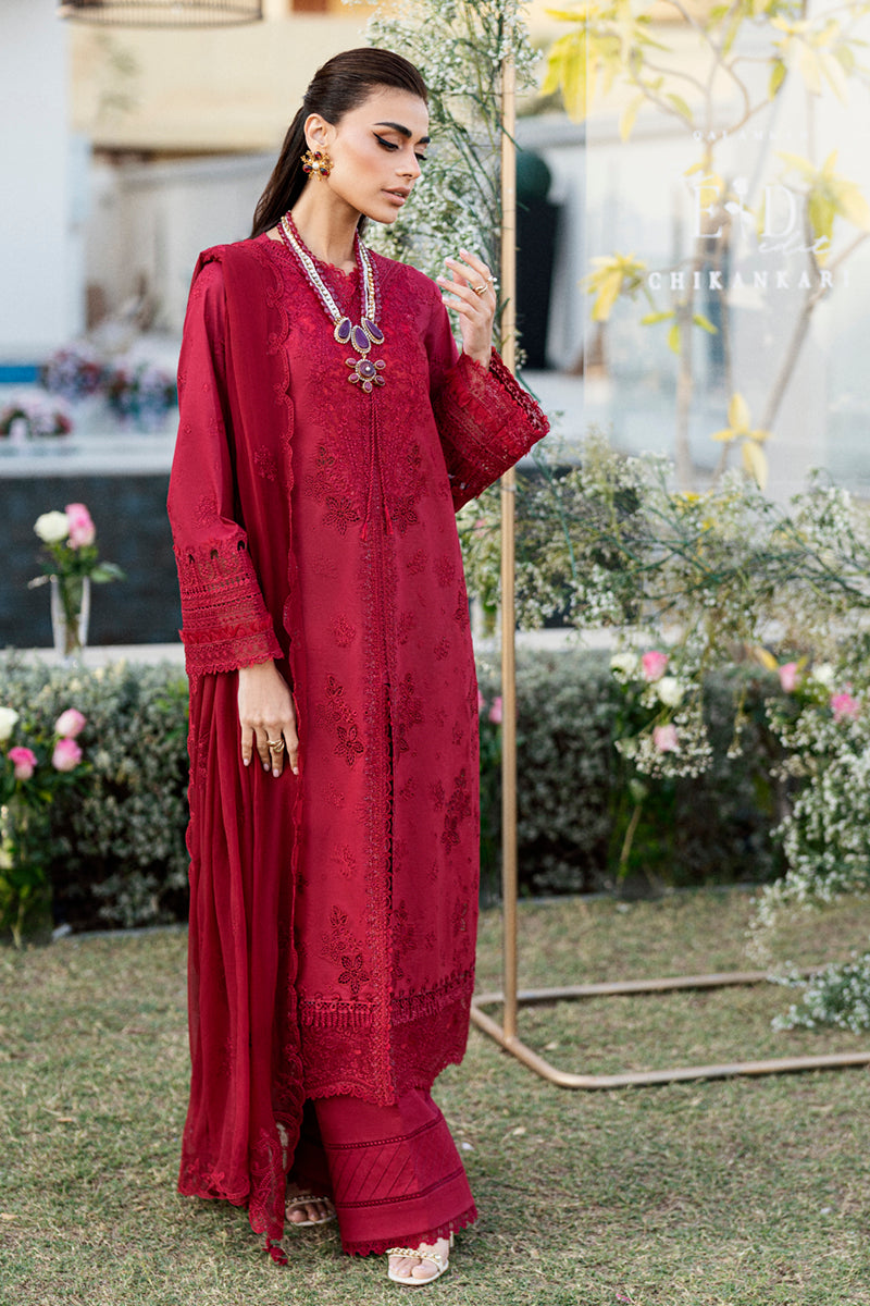 QALAMKAR | Chikankari Eid Lawn Edit 2025 - Lera CS-02 Unstitched