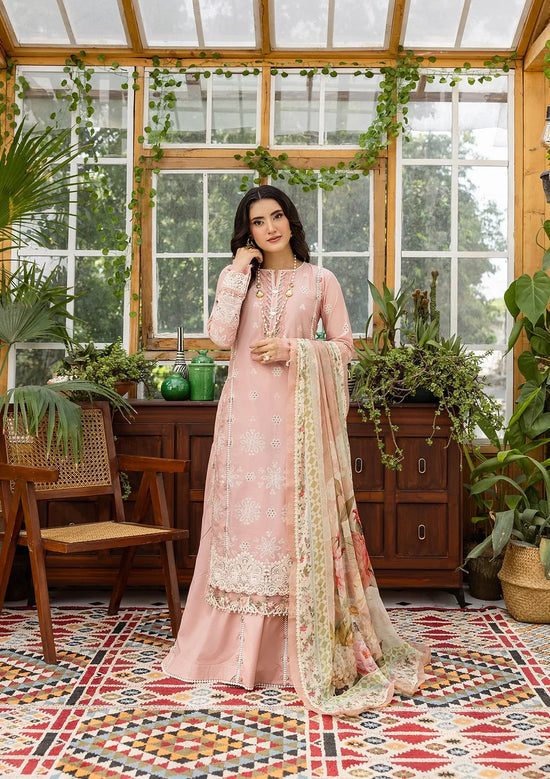 ELAF | E.Craft Luxury Chikankari Lawn 2025 - 1A Forever blush
