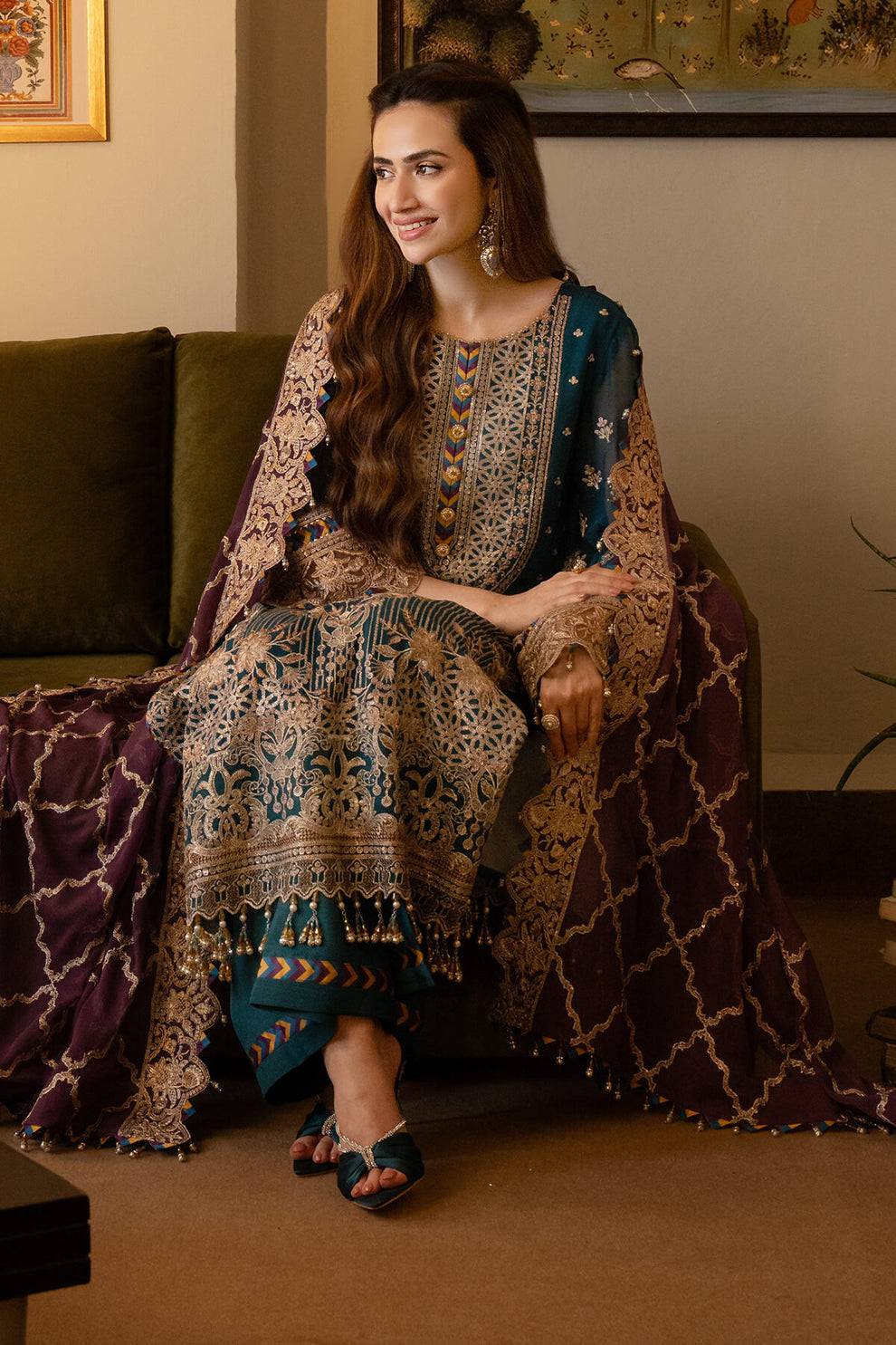 IMROZIA | Noor Jahan Chiffon '24 | Aaina I-208 Unstitched - Aarzu