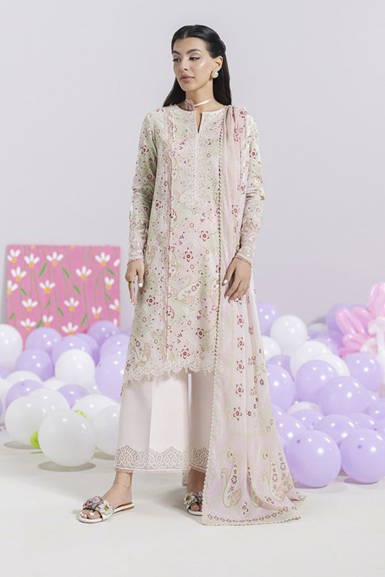 QALAMKAR | QPrints Embroidered Lawn 2025 Unstitched - Jade