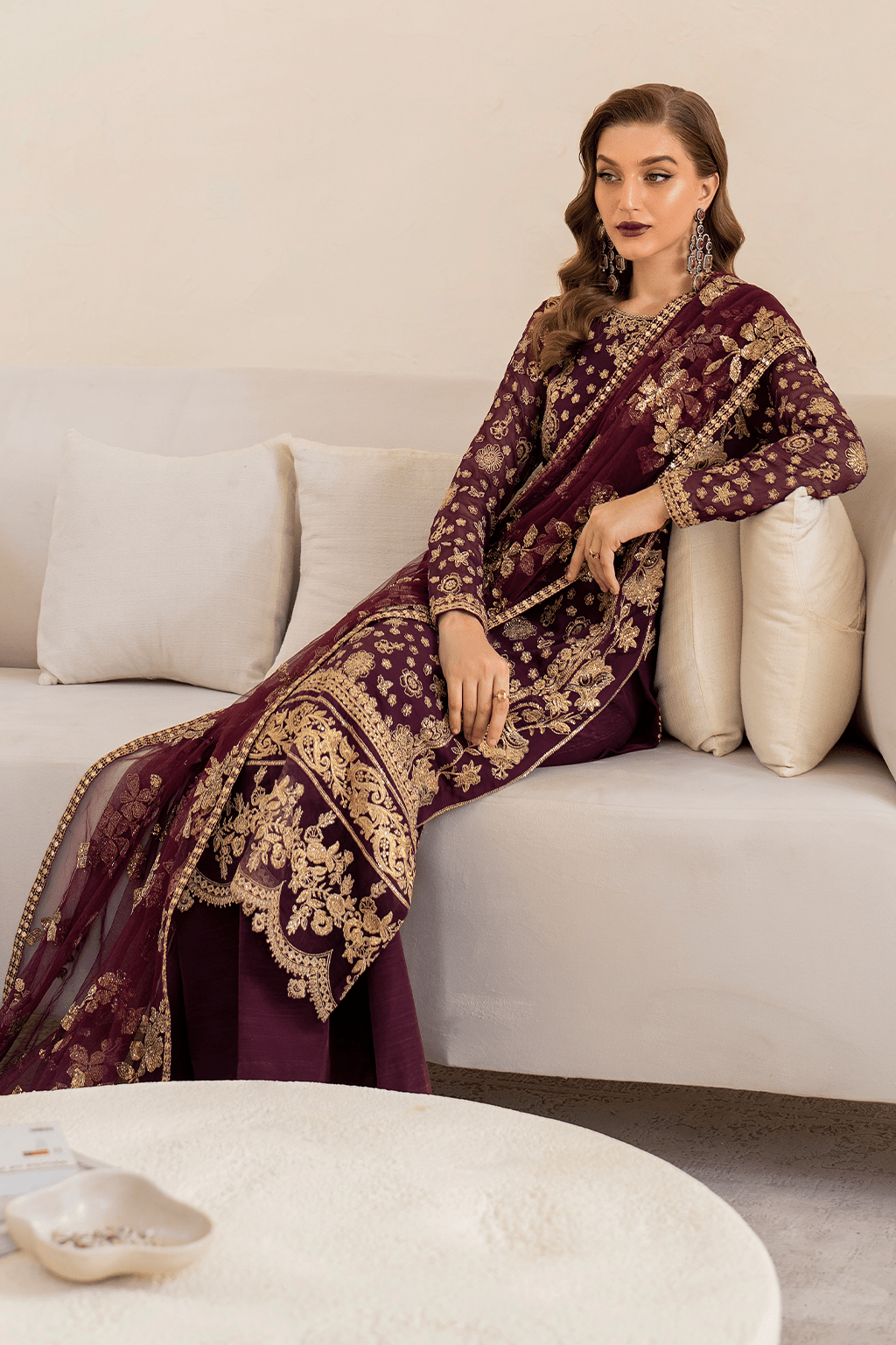IZNIK | Chinon Chiffon '24 | CC-42 Embroidered Chiffon Unstitched - Aarzu