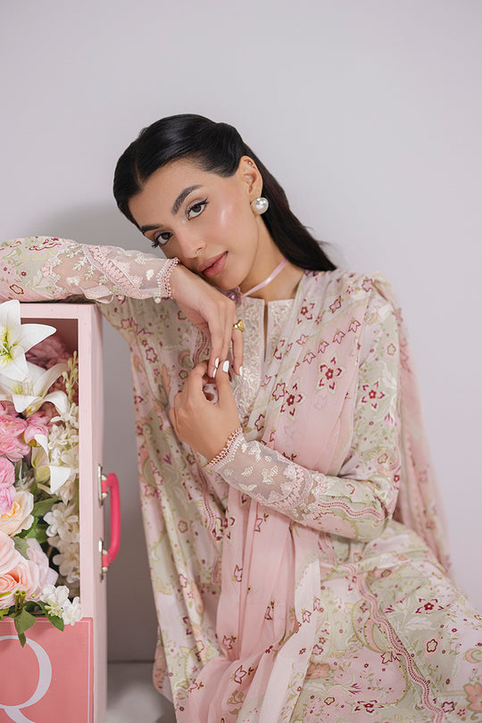 QALAMKAR | QPrints Embroidered Lawn 2025 Unstitched - Jade