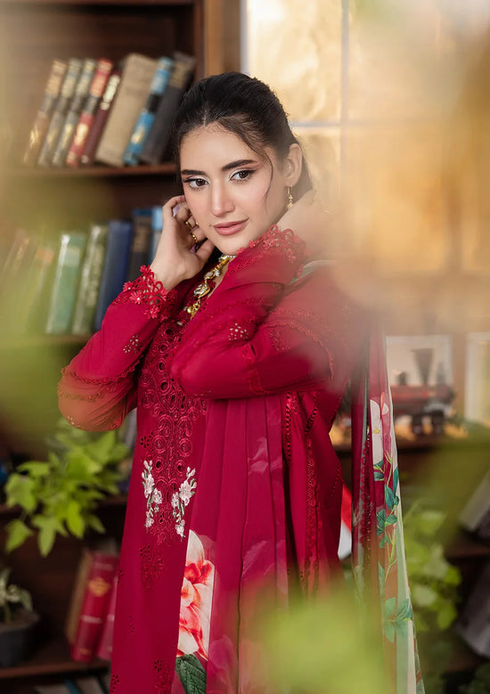 ELAF | E.Craft Luxury Chikankari Lawn 2025 - 4A Rubelet