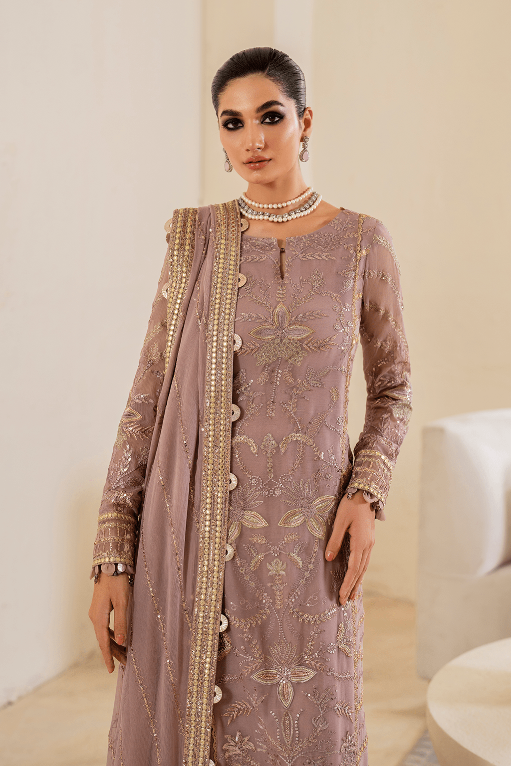 IZNIK | Chinon Chiffon '24 | CC-48 Embroidered Chiffon Unstitched - Aarzu