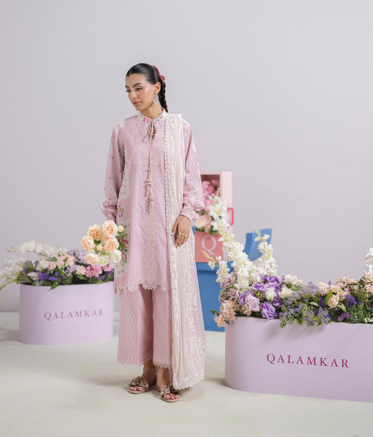 QALAMKAR | QPrints Embroidered Lawn 2025 Unstitched - Kira