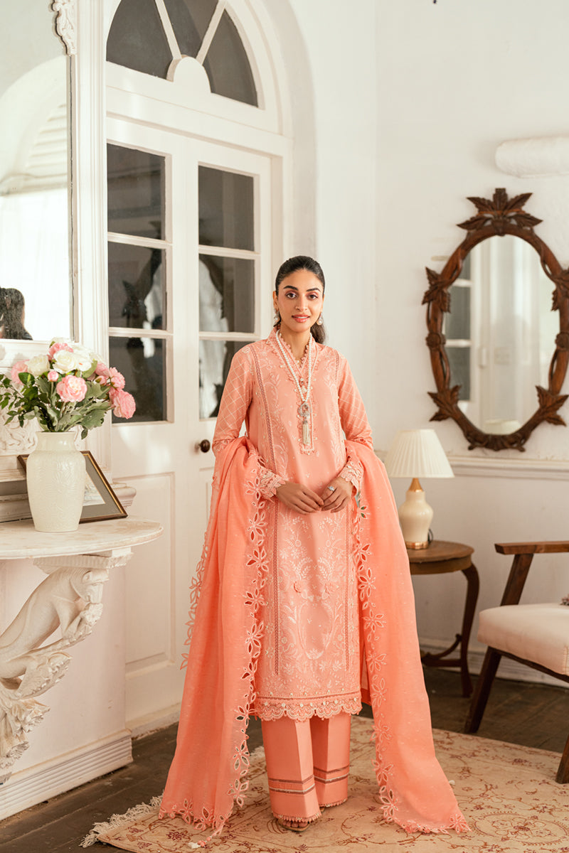 QALAMKAR | Luxury Lawn Eid Edit 2025 - Jafa - SB-12 Unstitched