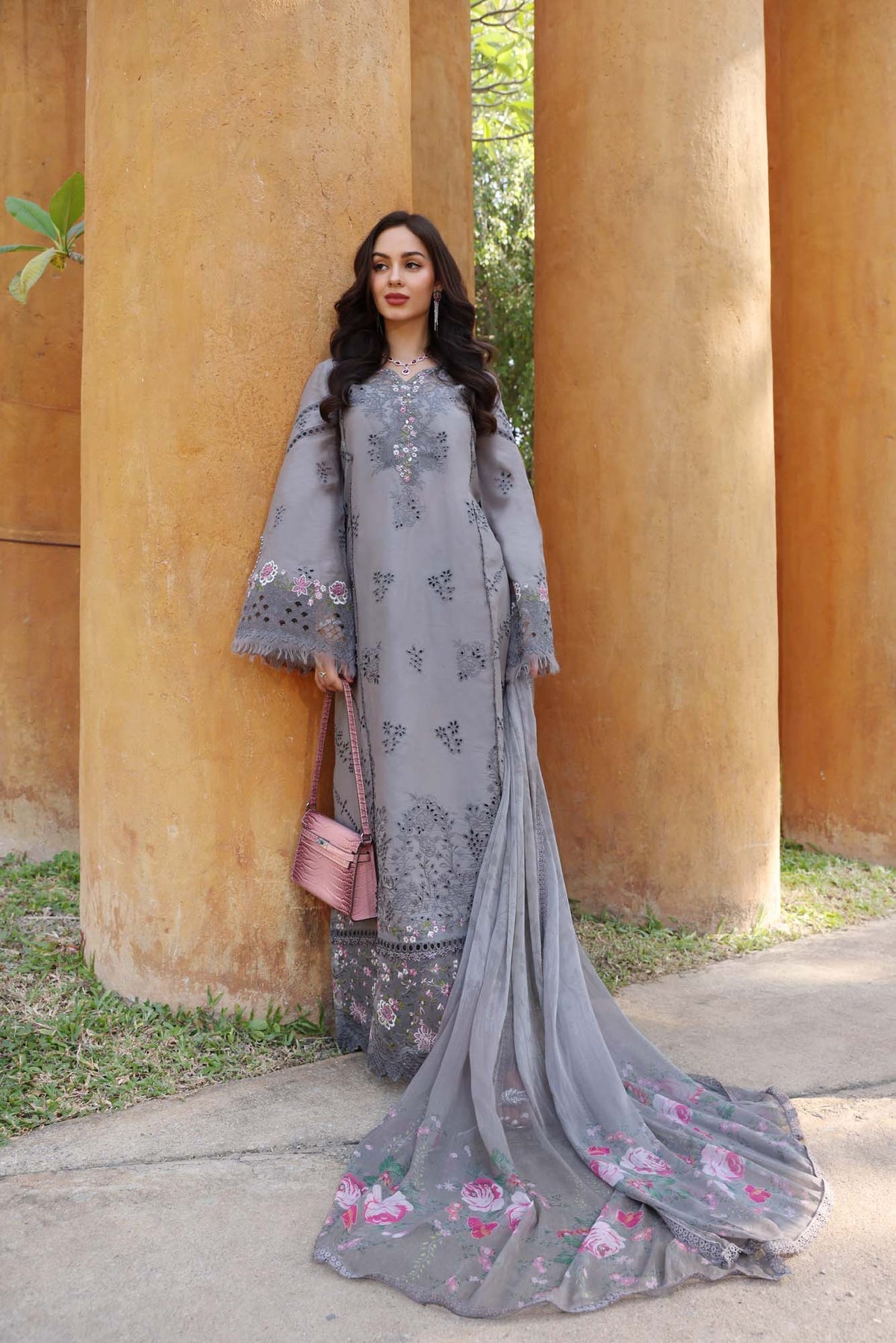NOOR by Sadia Asad | Luxury Laserkari Lawn 2025 - D2-B