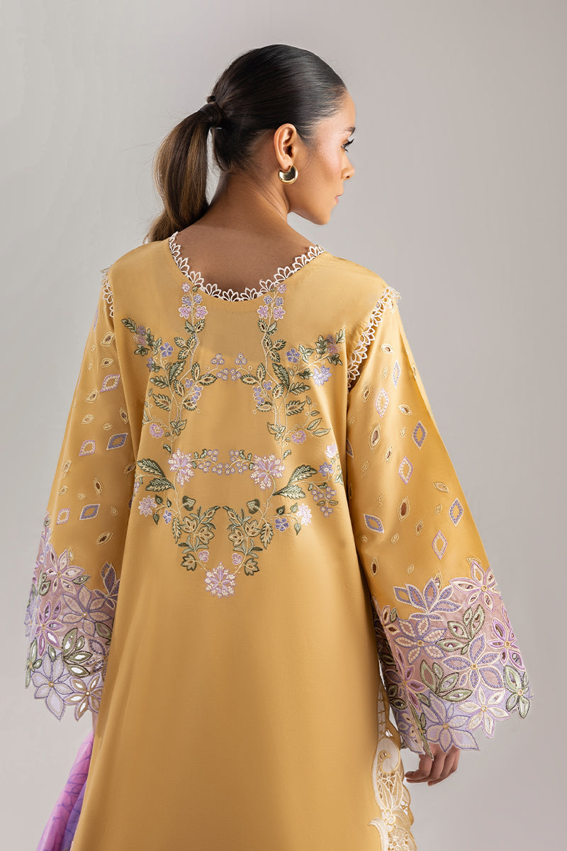 MUSHQ | Manaram Luxury Lawn 2025 Unstitched - Gold Glow
