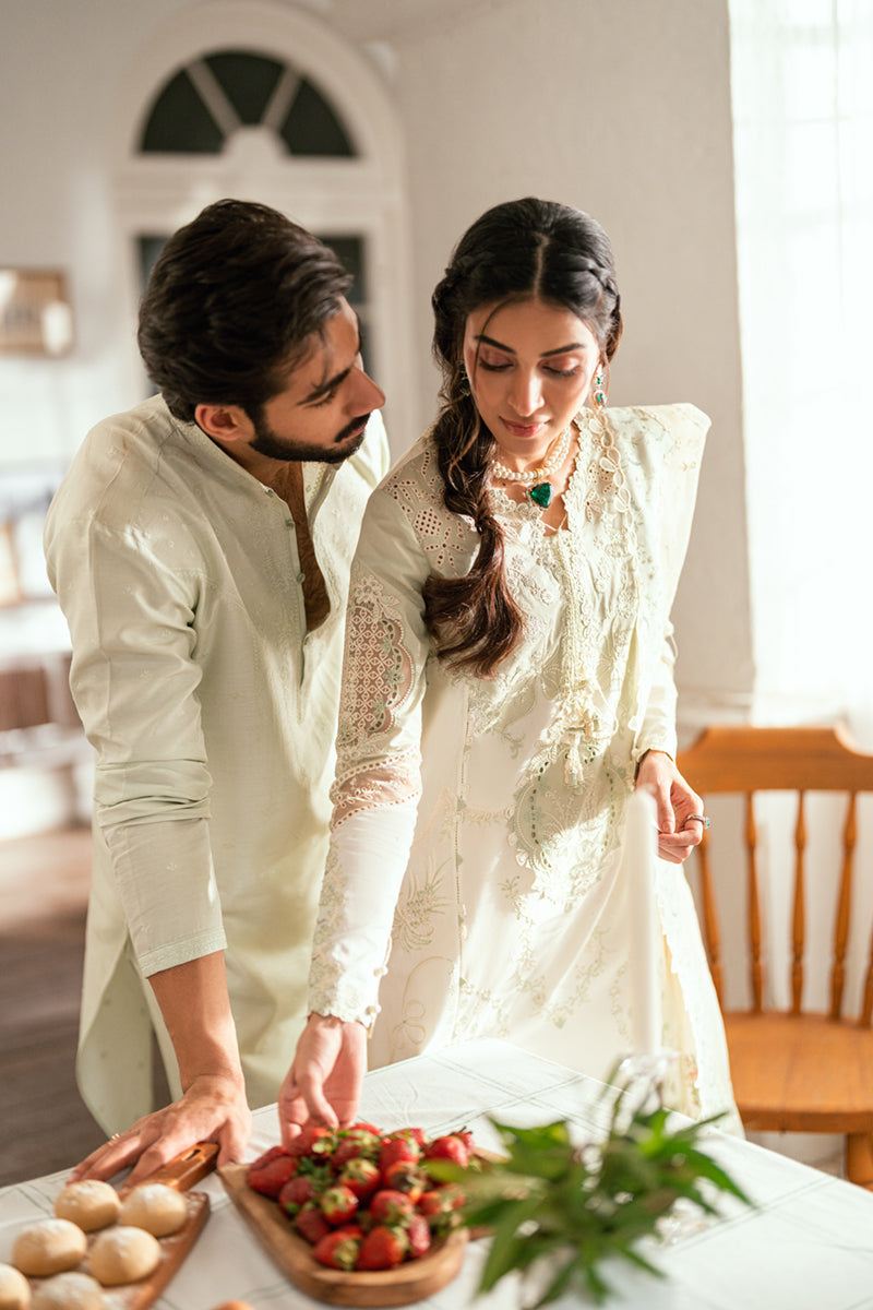 QALAMKAR | Luxury Lawn Eid Edit 2025 - Nadia - SB-10 Unstitched