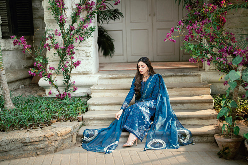 QALAMKAR | Luxury Lawn Eid Edit 2025 - Noray - SB-11 Unstitched