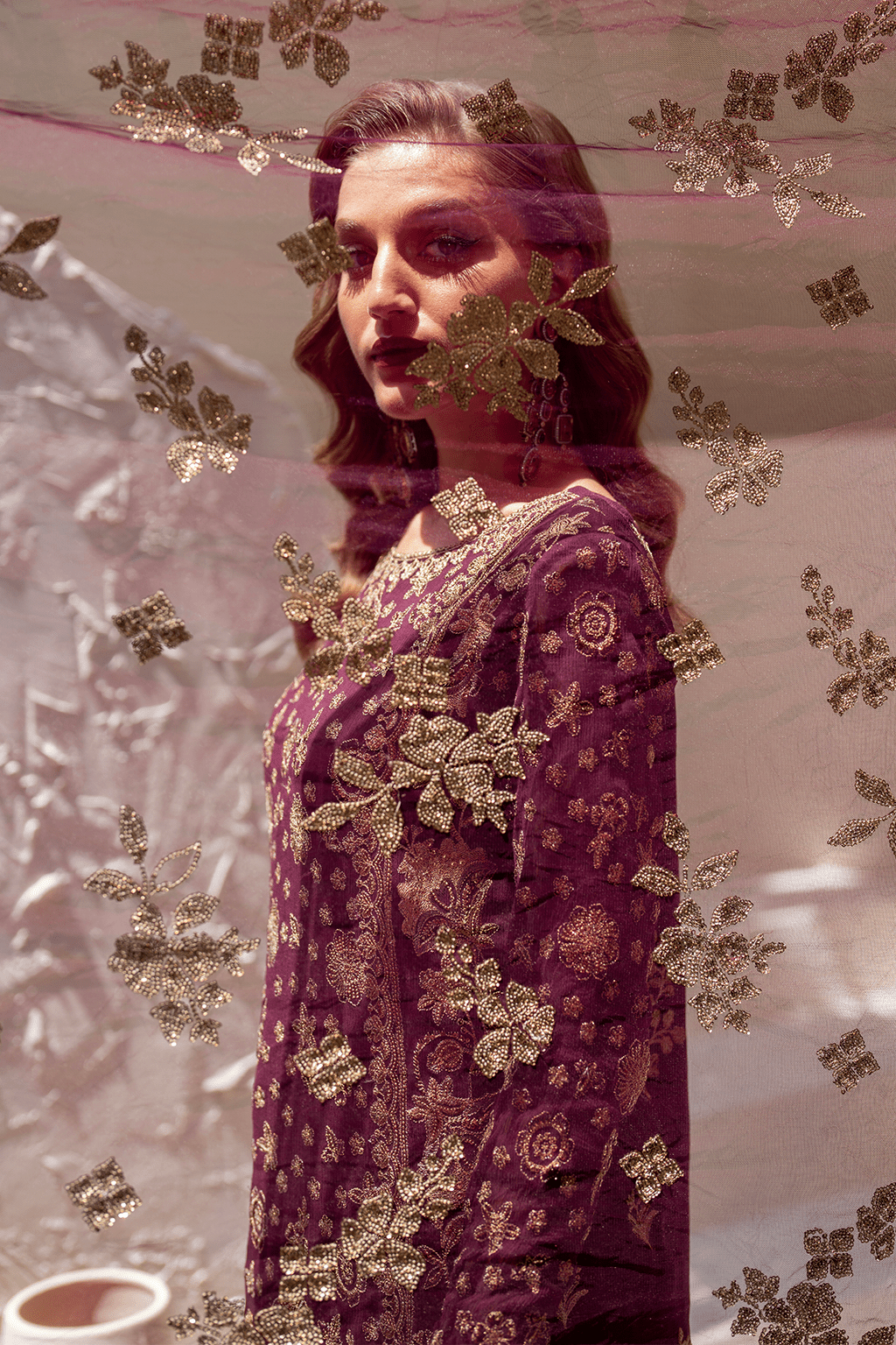 IZNIK | Chinon Chiffon '24 | CC-42 Embroidered Chiffon Unstitched - Aarzu