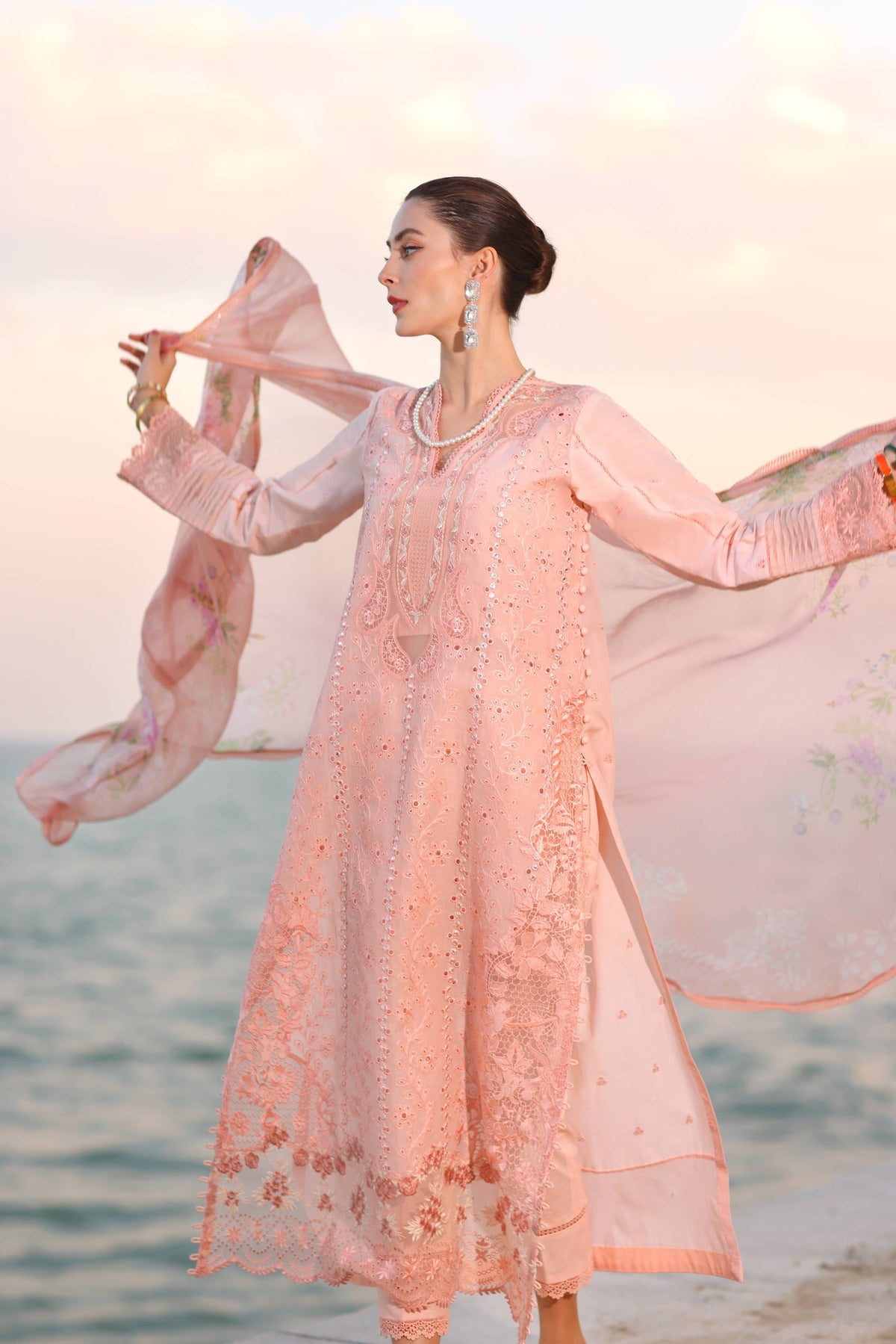 NOOR by Sadia Asad | Luxury Laserkari Lawn 2025 - D3-B