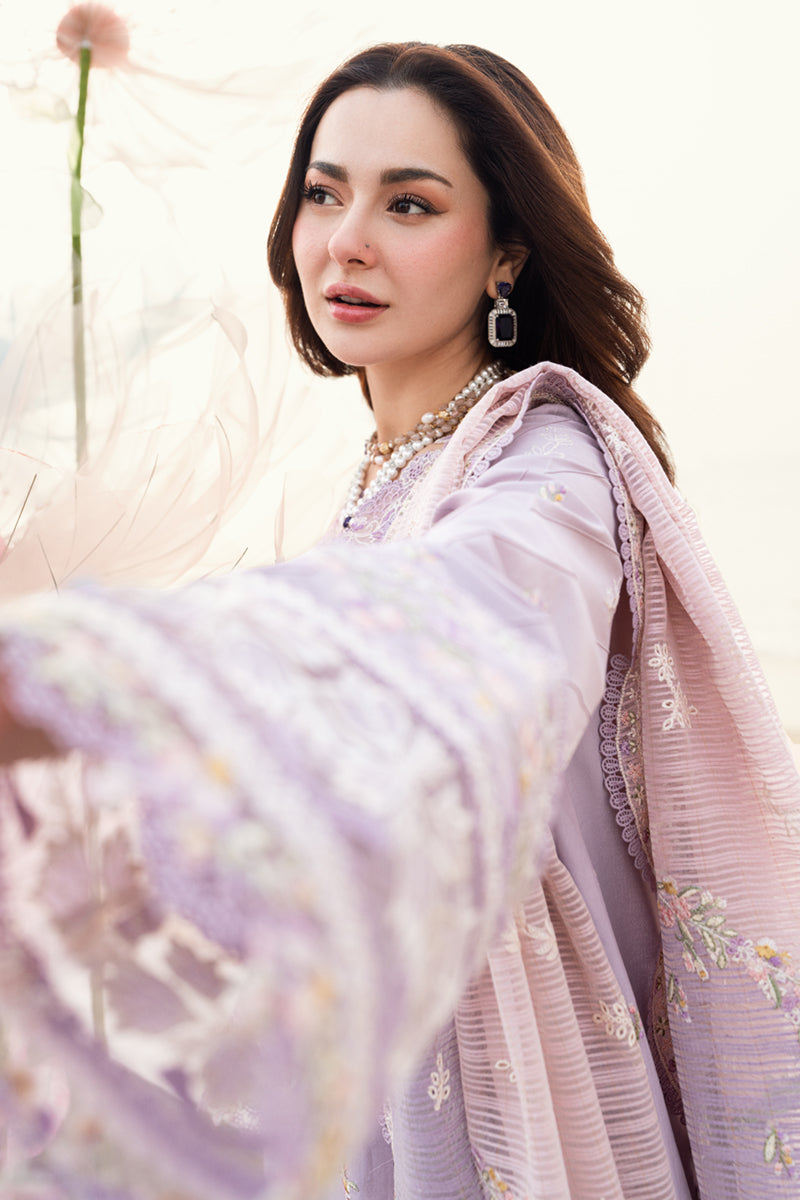 QALAMKAR | Luxury Lawn 2025 | Evelyn FK-09 Unstitched - Aarzu