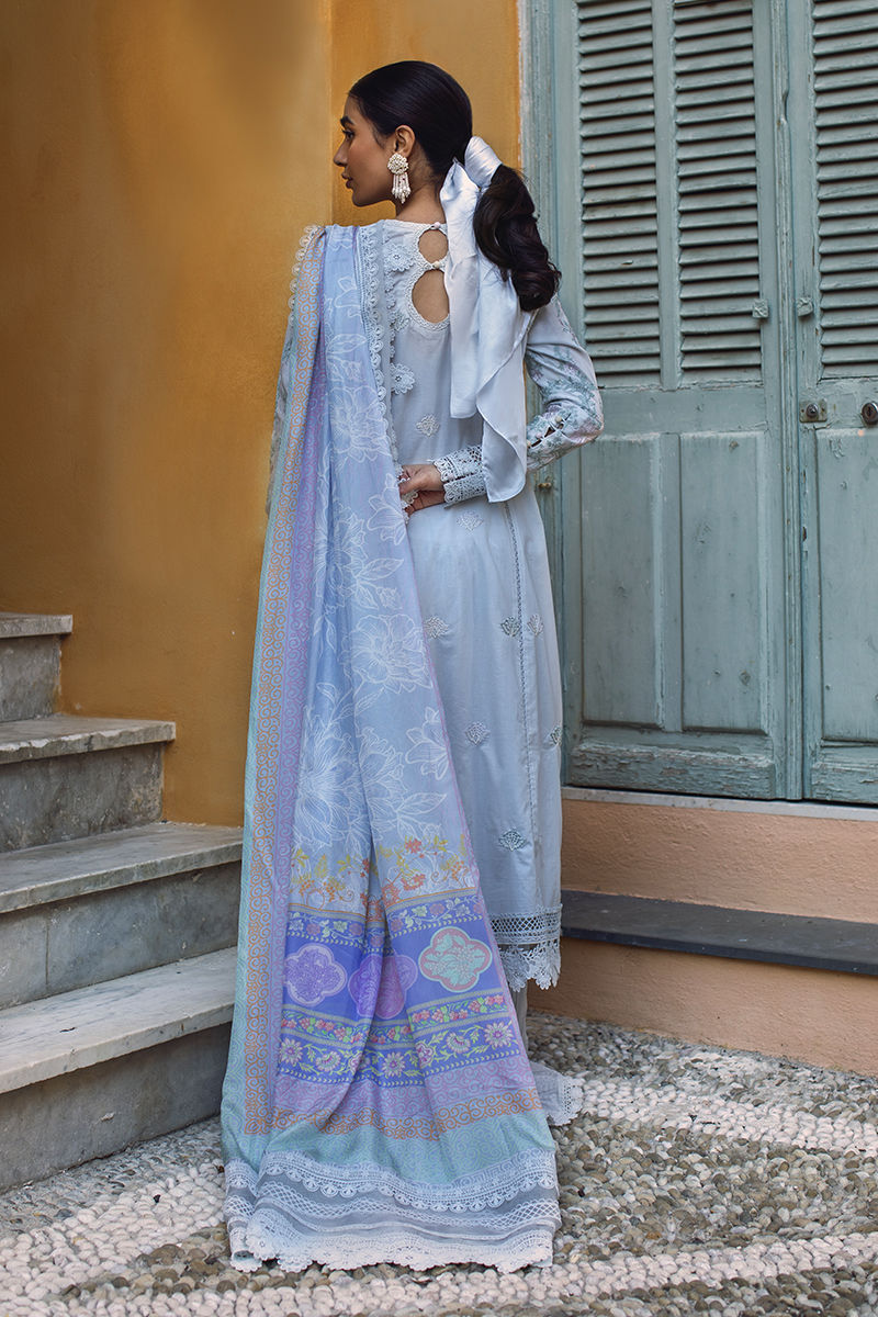 ANSAB JAHANGIR | Zoha Luxury Lawn 2025 - Petal Blue