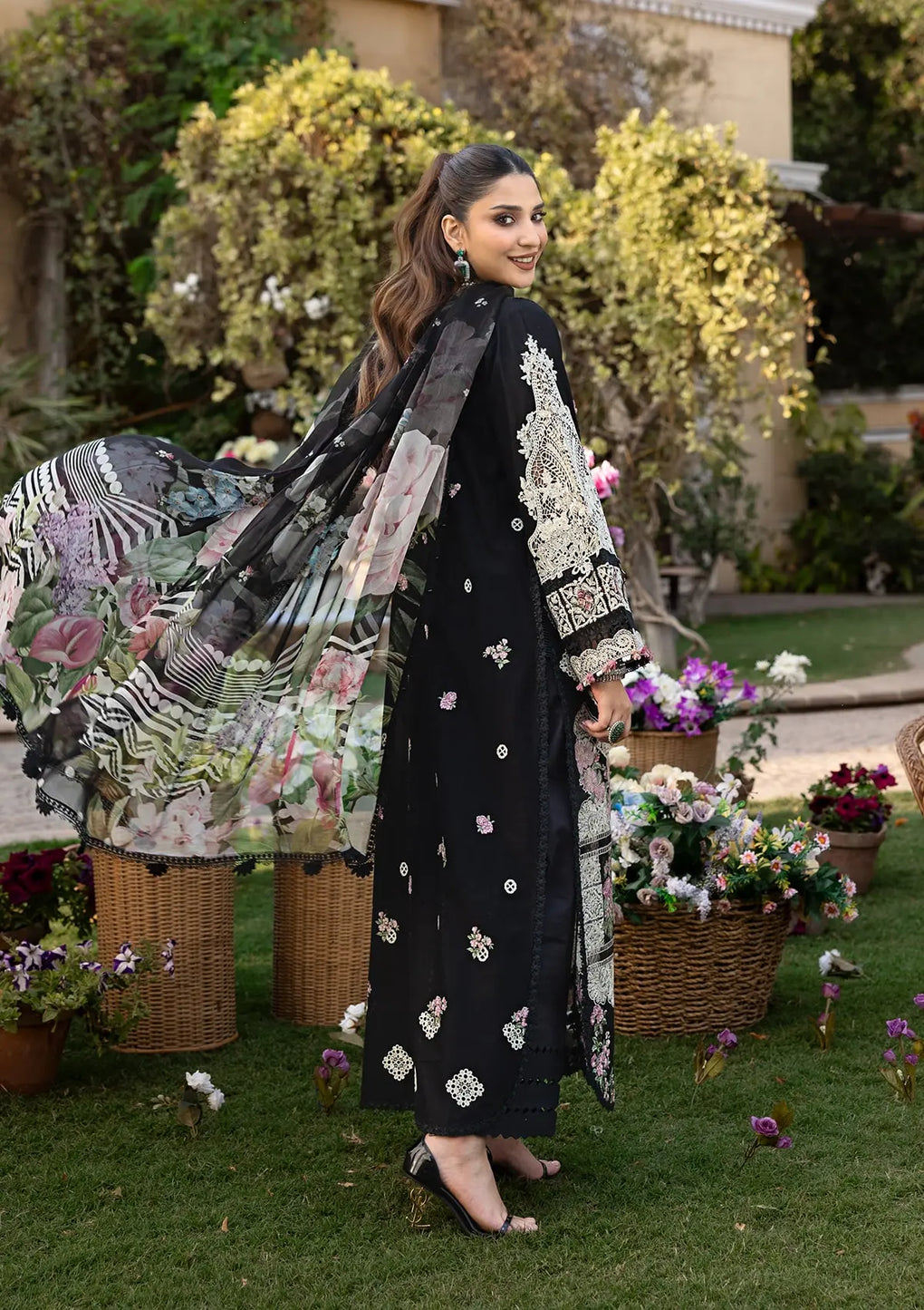 ELAF | Luxury Lawn 2025 - Mahjabeen ELM-04 Unstitched