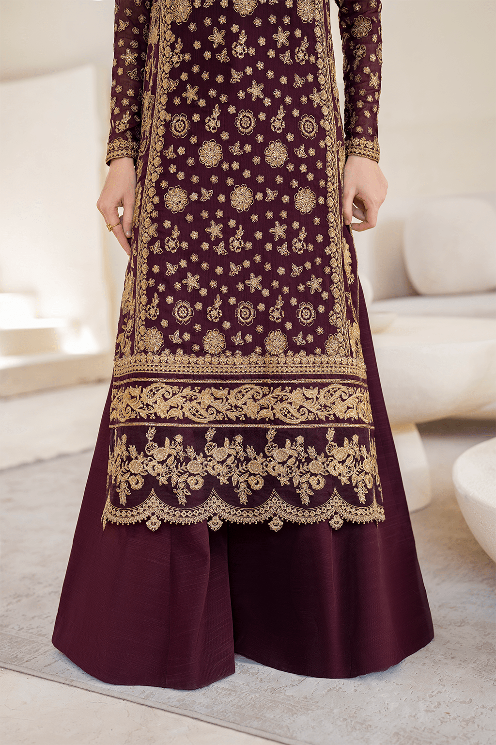 IZNIK | Chinon Chiffon '24 | CC-42 Embroidered Chiffon Unstitched - Aarzu