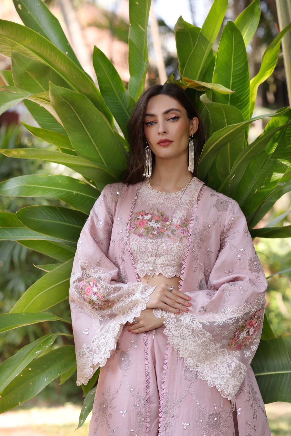 NOOR by Sadia Asad | Luxury Laserkari Lawn 2025 - D8-A