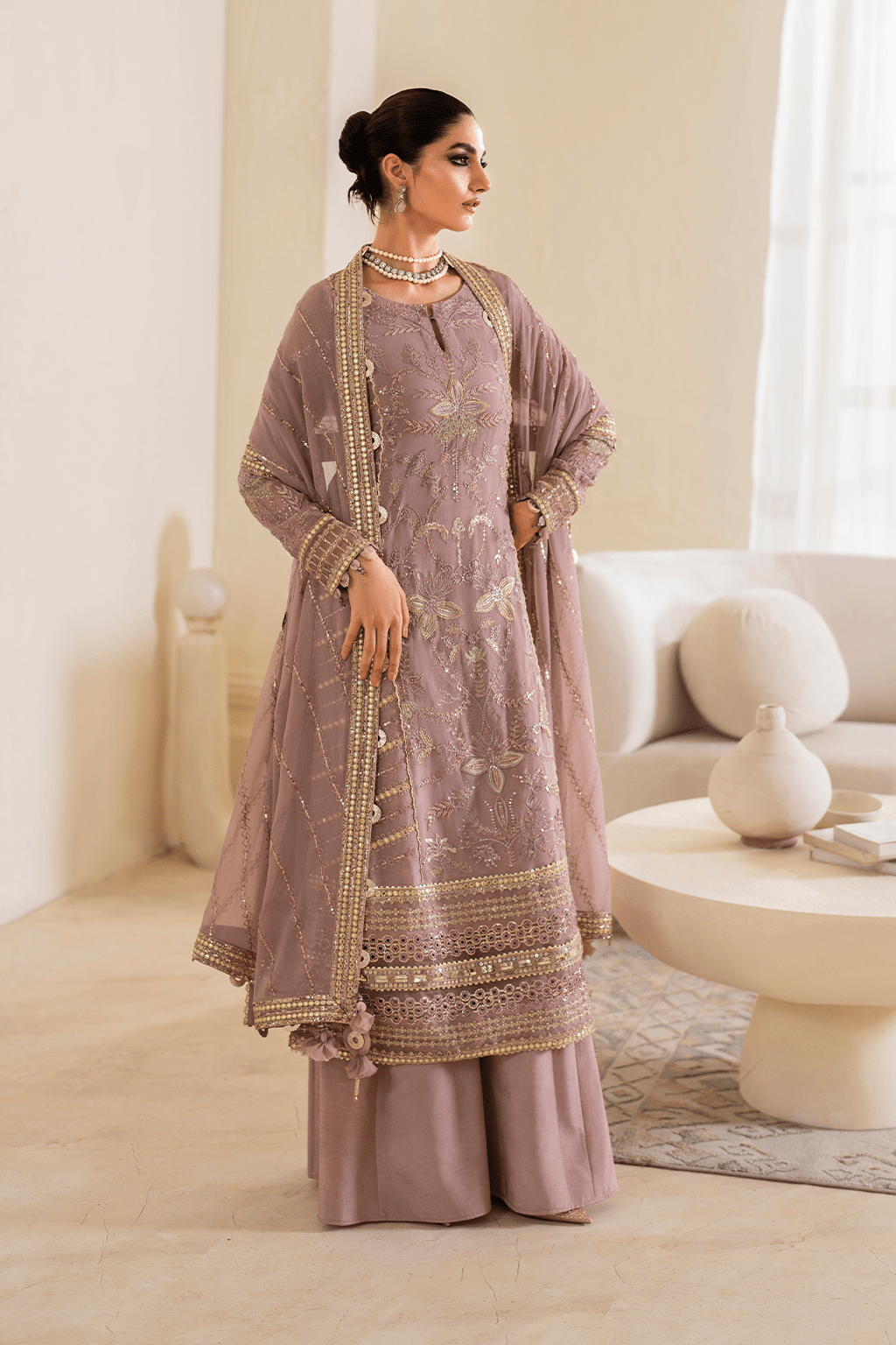 IZNIK | Chinon Chiffon '24 | CC-48 Embroidered Chiffon Unstitched - Aarzu