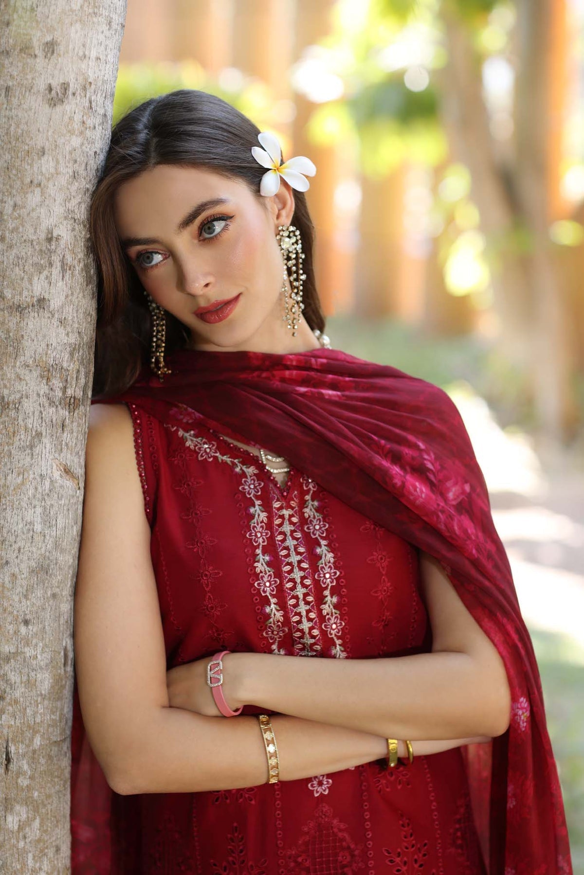 NOOR by Sadia Asad | Luxury Laserkari Lawn 2025 - D7-A