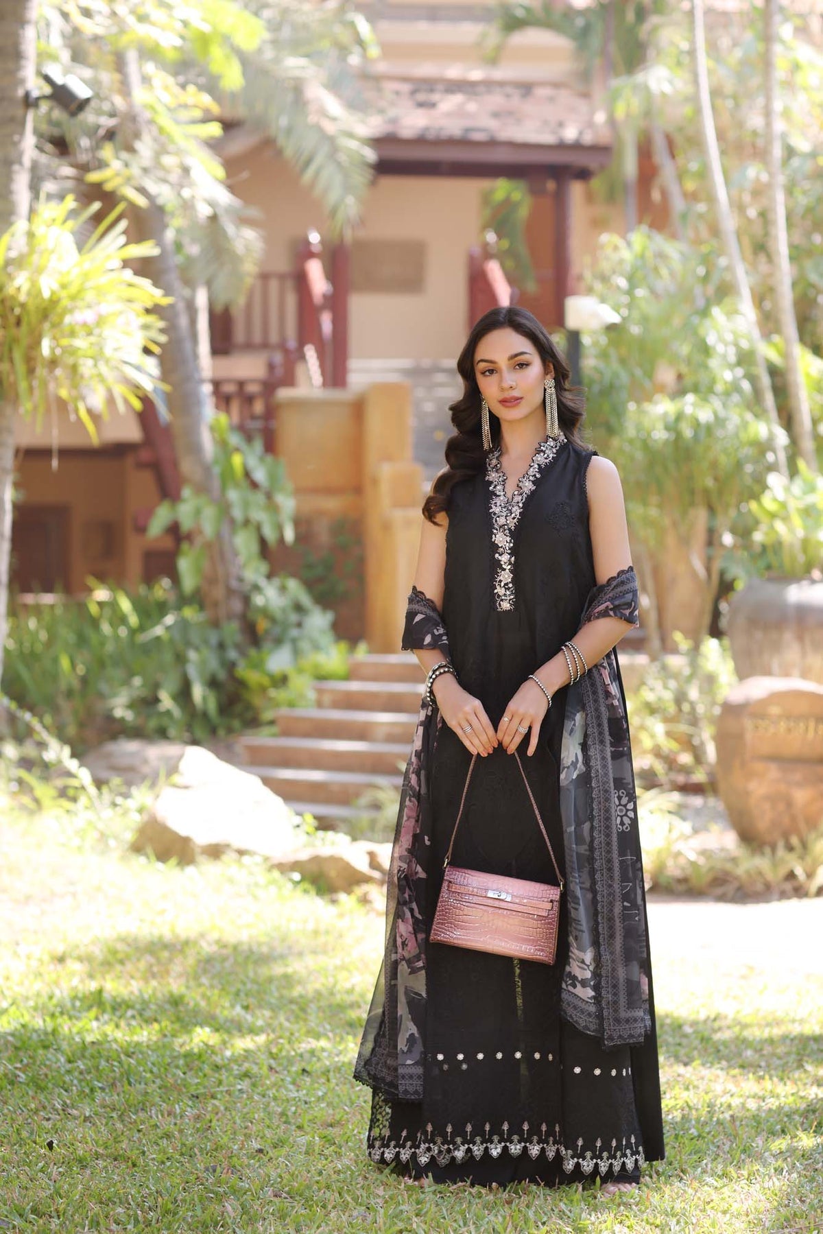 NOOR by Sadia Asad | Luxury Laserkari Lawn 2025 - D6-A