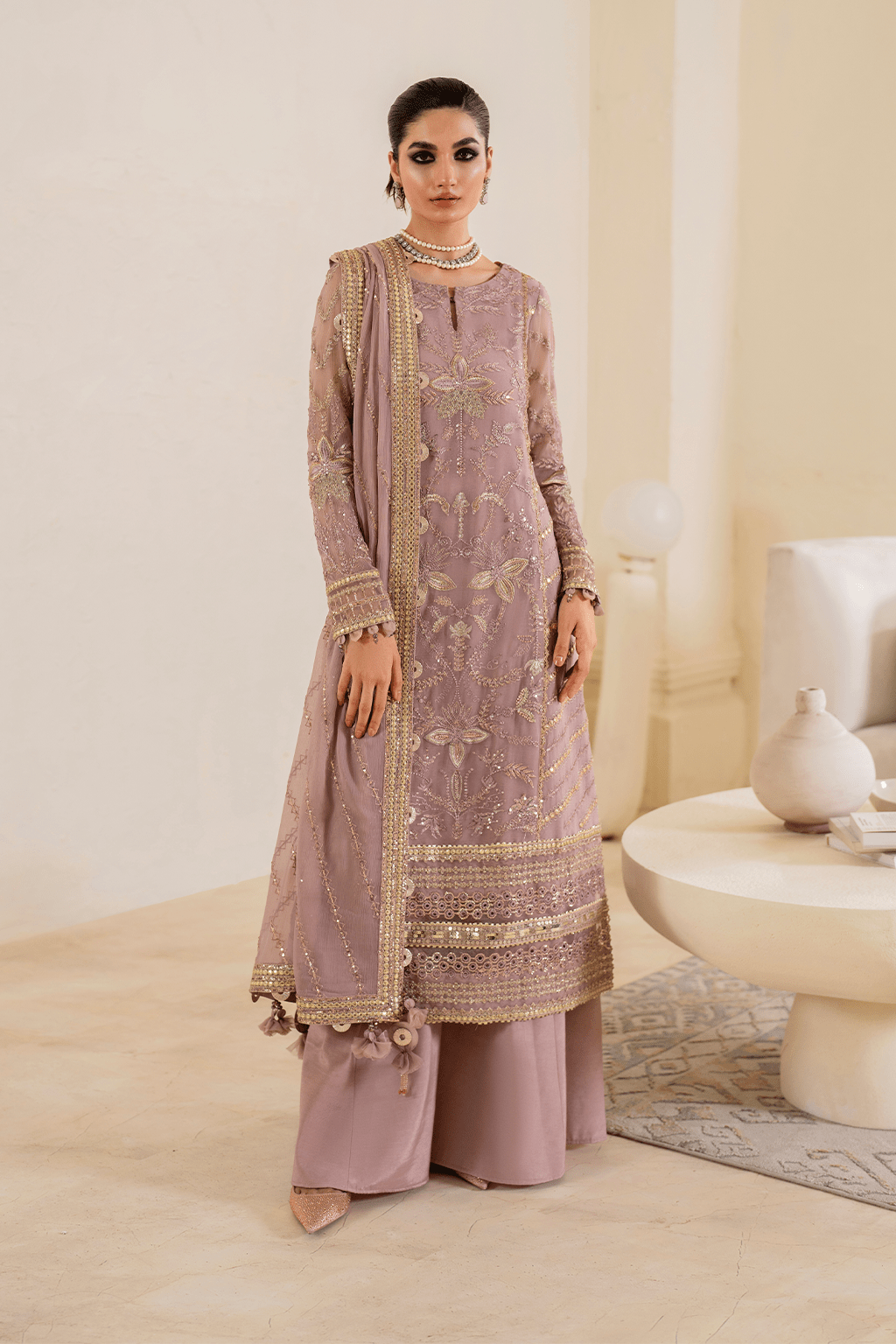 IZNIK | Chinon Chiffon '24 | CC-48 Embroidered Chiffon Unstitched - Aarzu