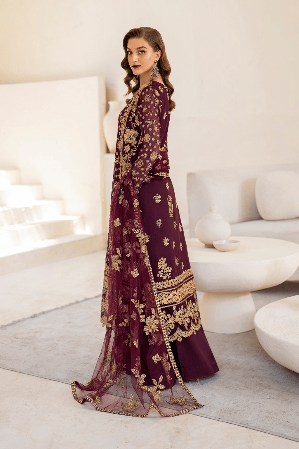IZNIK | Chinon Chiffon '24 | CC-42 Embroidered Chiffon Unstitched - Aarzu