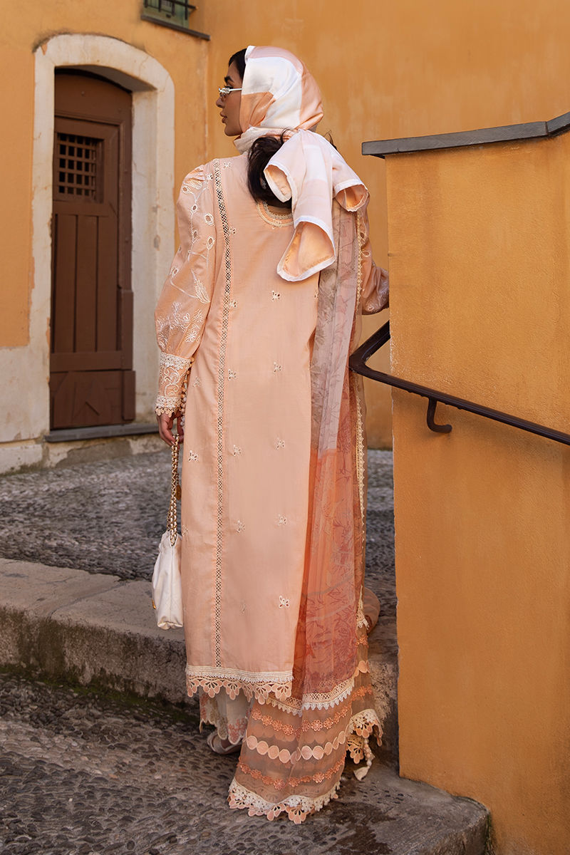 ANSAB JAHANGIR | Zoha Luxury Lawn 2025 - Alluring Apricot