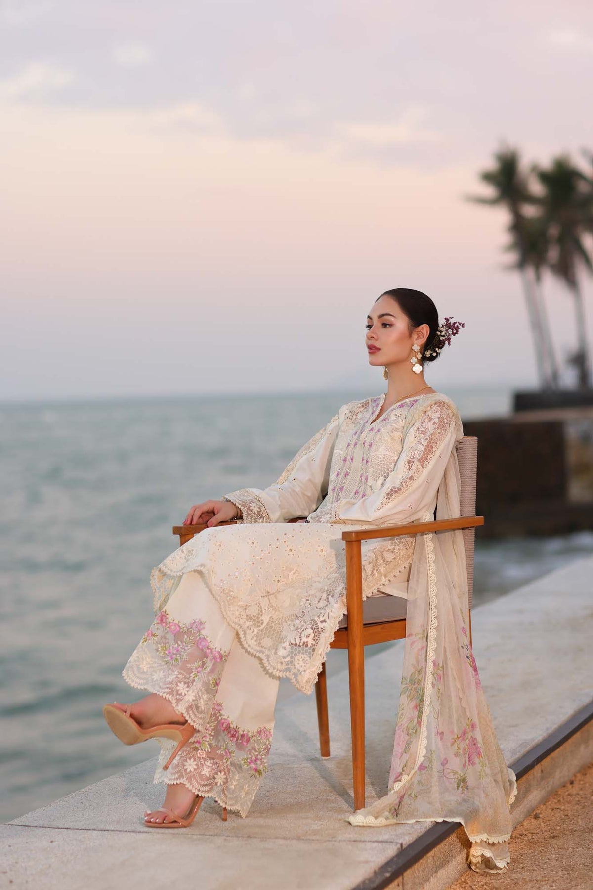 NOOR by Sadia Asad | Luxury Laserkari Lawn 2025 - D3-A