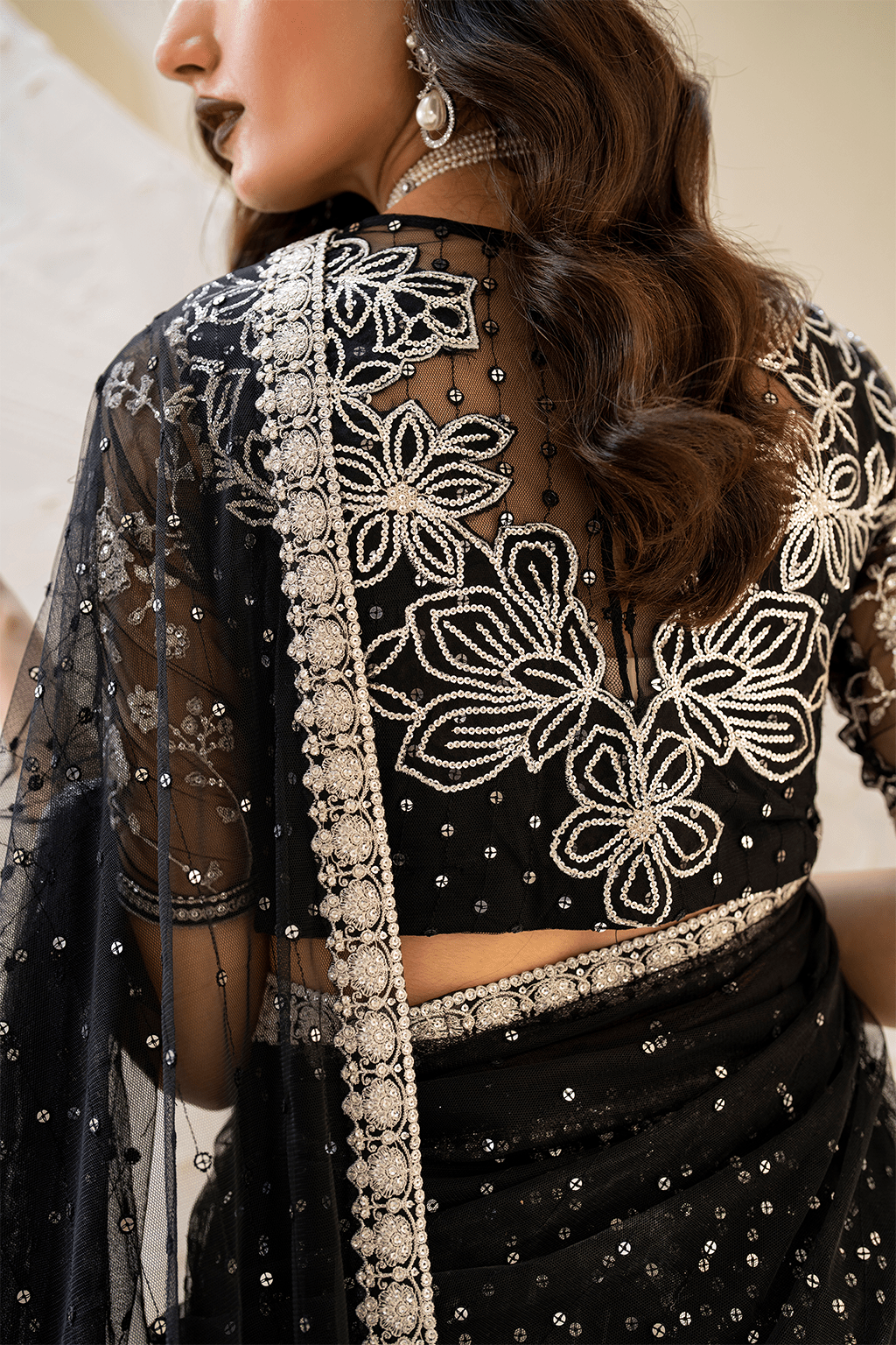 IZNIK | Chinon Chiffon '24 | CC-50 Embroidered Net Unstitched - Aarzu