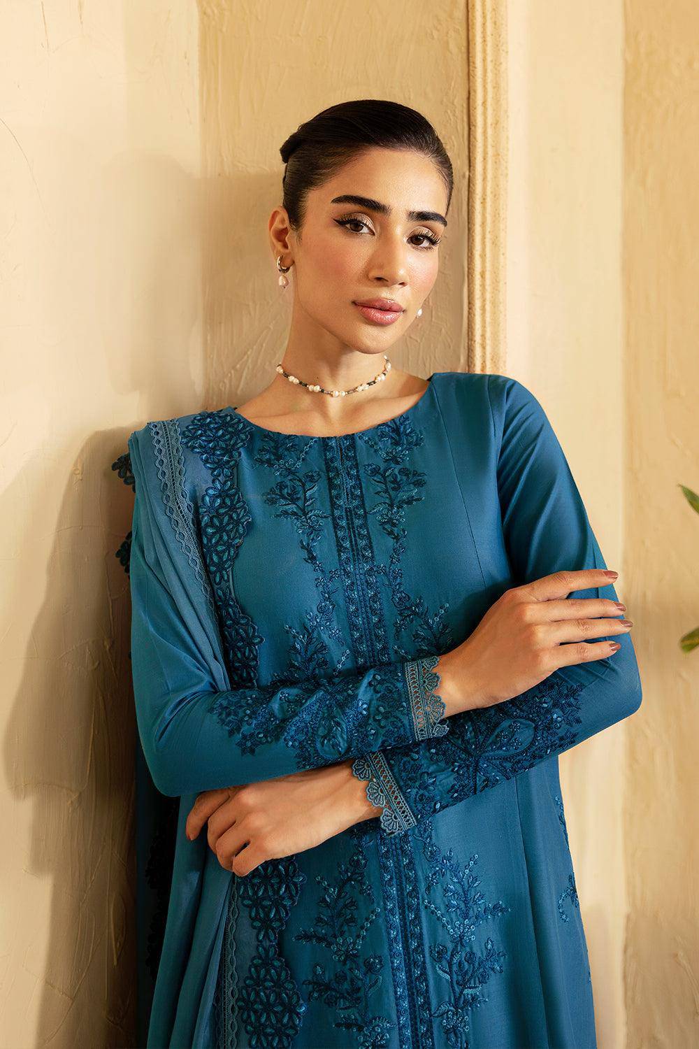 AZURE | LUXÉ Premium Lawn | Marine Whisper LAWN61MW Unstitched - Aarzu