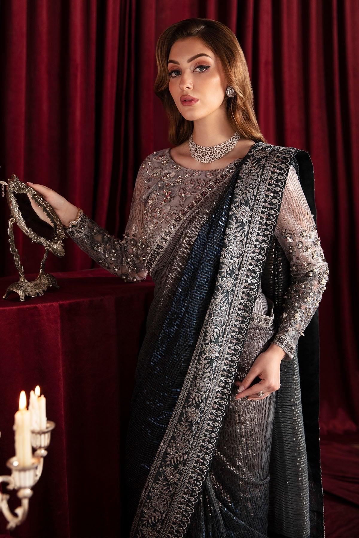 Nureh | Elanora : Luxury Chiffon Unstitched | Aarzu