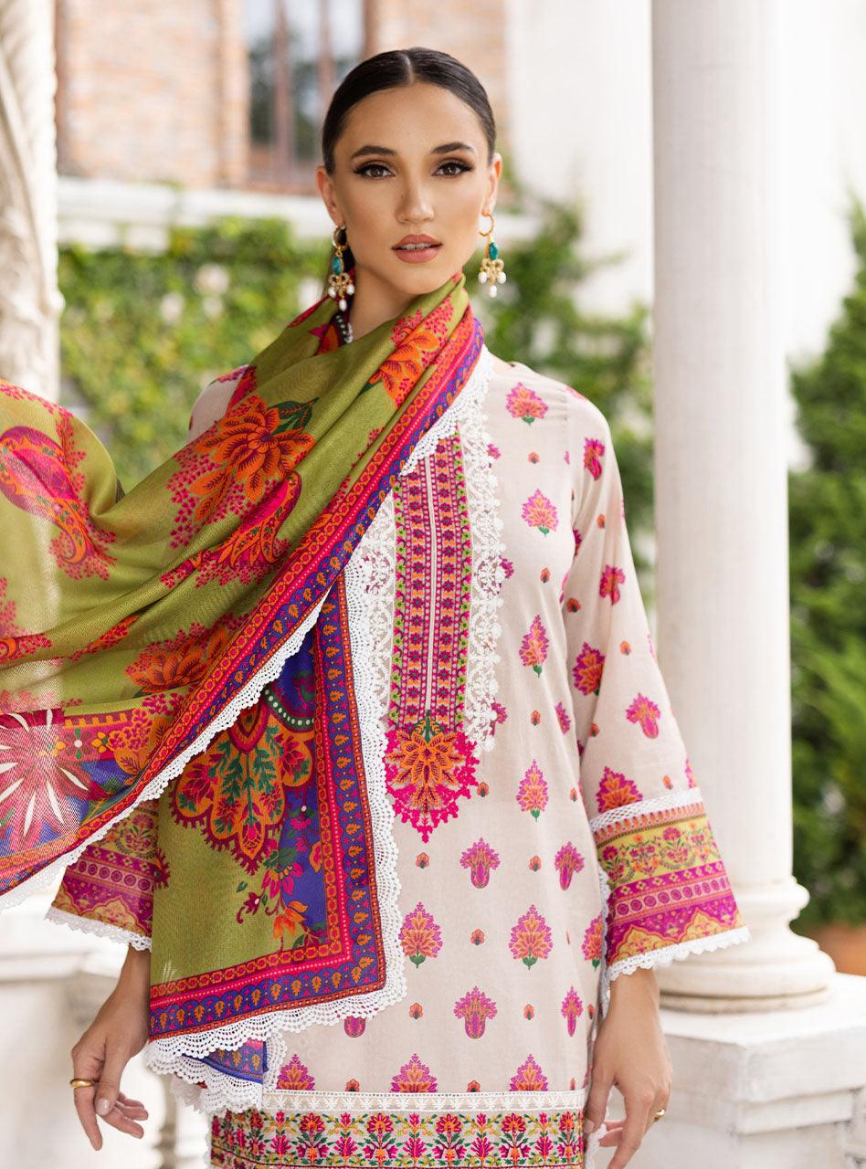 Zainab Chottani | Tahra Lawn Unstitched | Whipsy Lush | 8b Unstitched