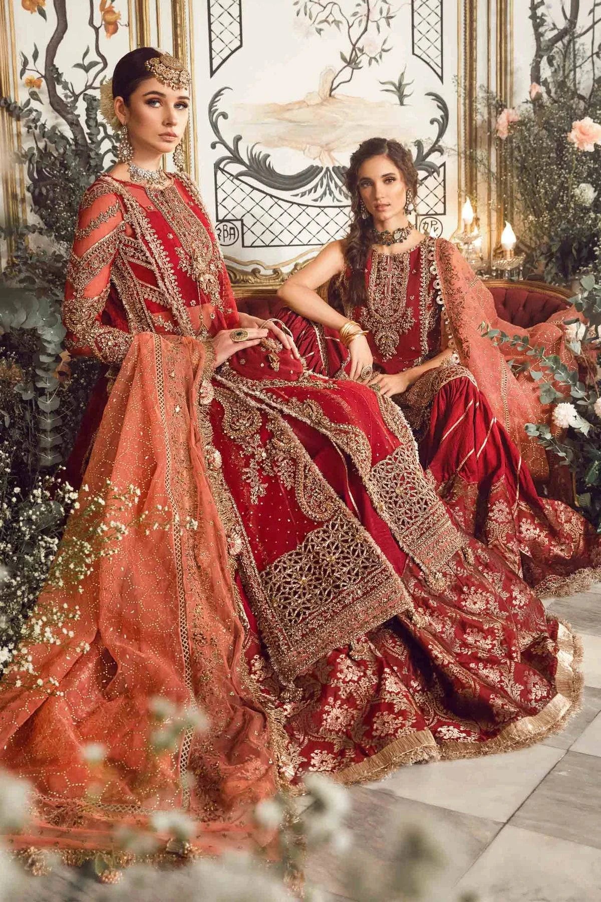 Mbroidered by Maria B | Maroon | Winter Wedding Edition’23 Unstitched BD-2708 - Aarzu