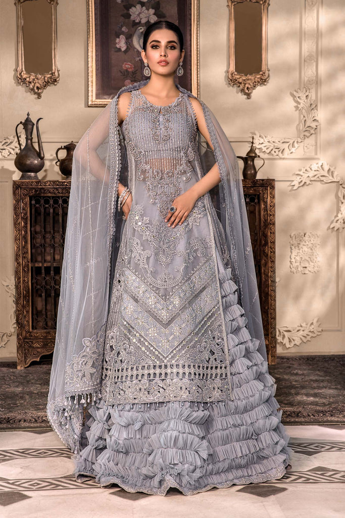 MARIA.B | Mbroidered Heritage Wedding - Ice Blue [RESTOCKED]  Unstitched