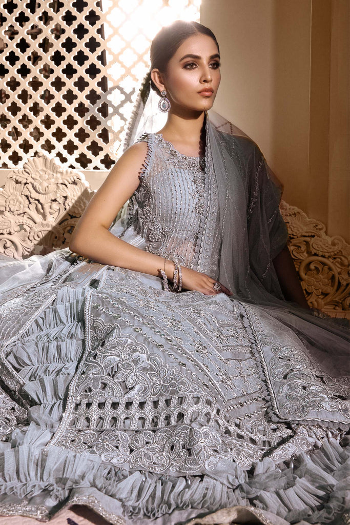 MARIA.B | Mbroidered Heritage Wedding - Ice Blue [RESTOCKED]  Unstitched