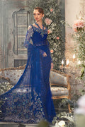 MARIA.B | Mbroidered Wedding  Unstitched - Cobalt Blue [RESTOCKED] - Aarzu