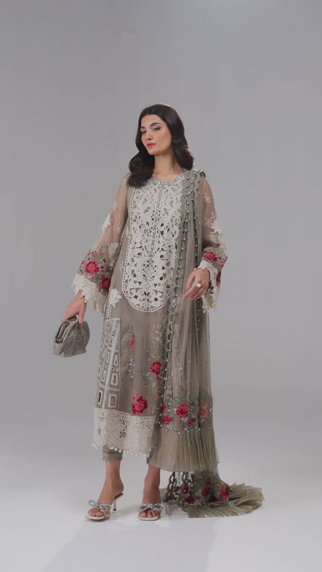 MARIA B | Luxury Eid Lawn 23-01 Unstitched | Aarzu