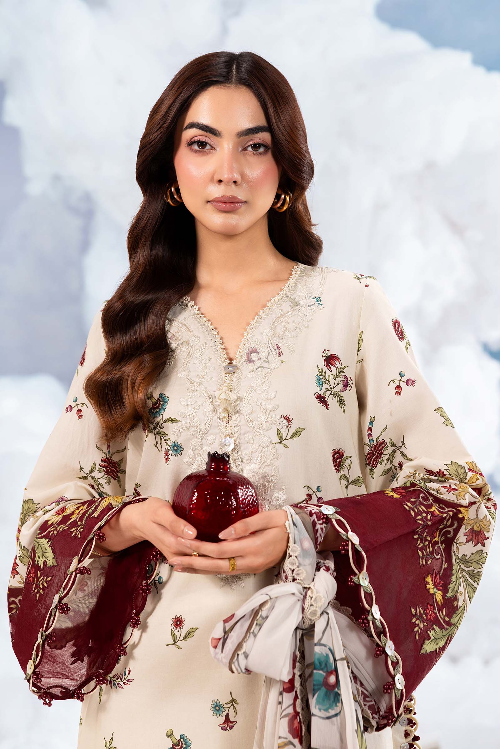 MARIA.B | M.BASICS Dreamscape Lawn Unstitched - 1A - Aarzu