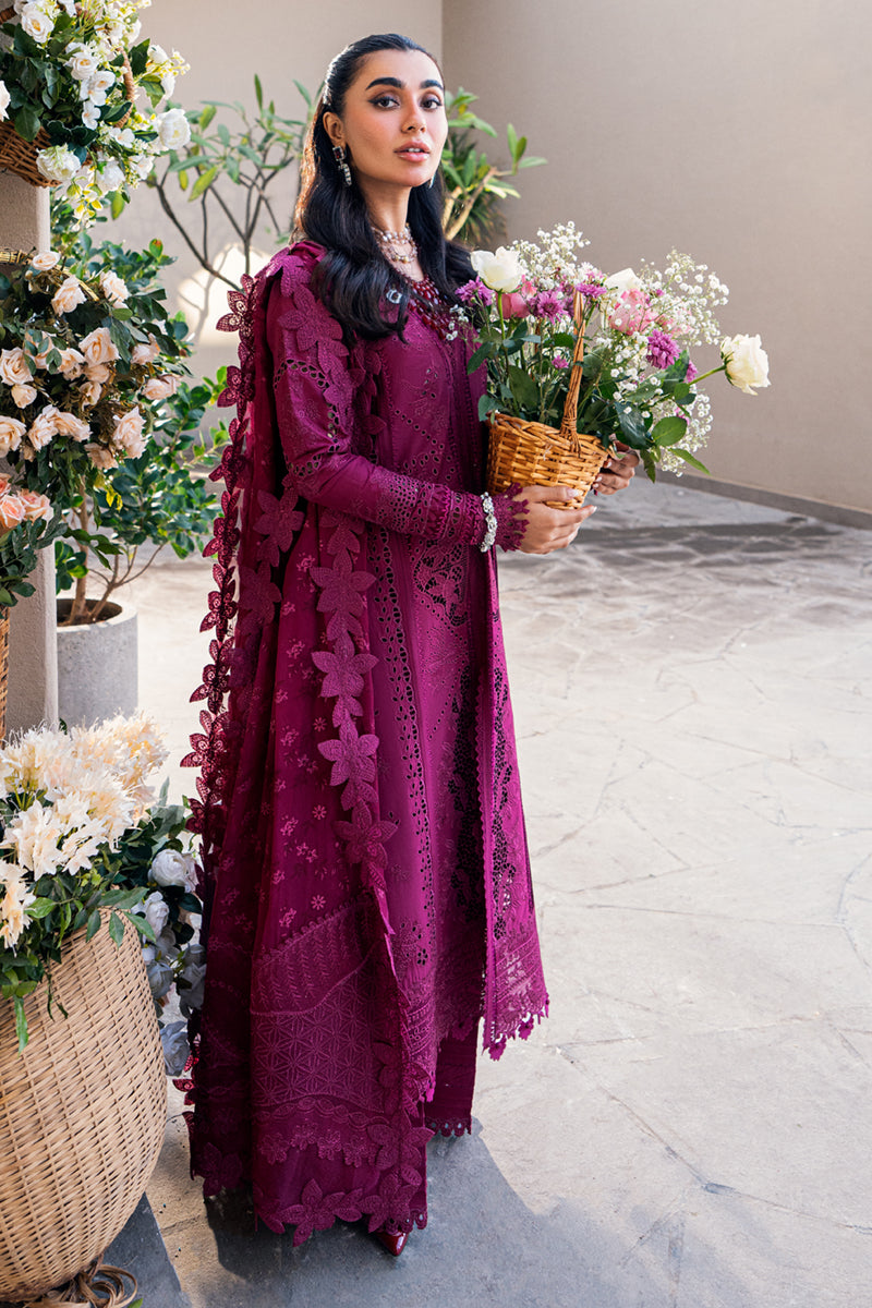 QALAMKAR | Luxury Lawn 2025 | Violet FK-11 Unstitched