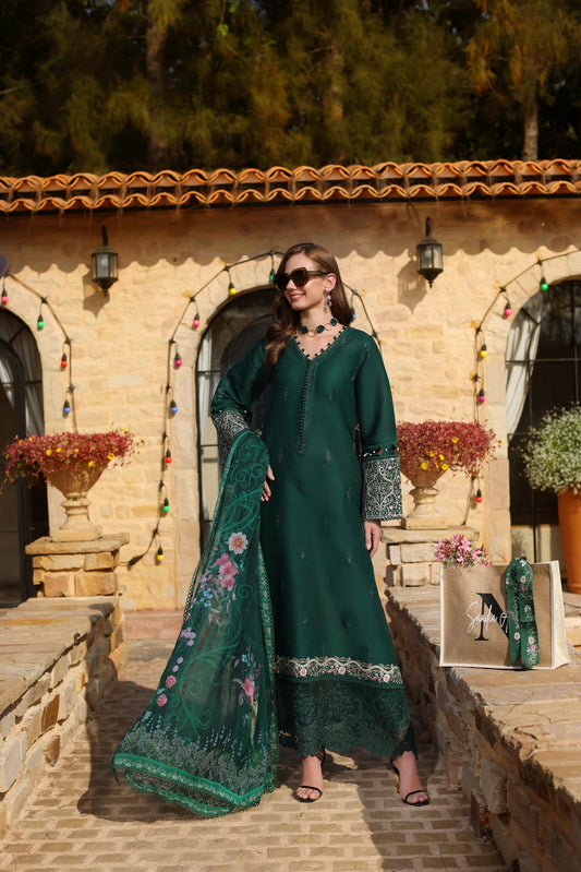 NOOR by Sadia Asad : Luxe Chikankaari 2025-D1-A Unstitched Lawn