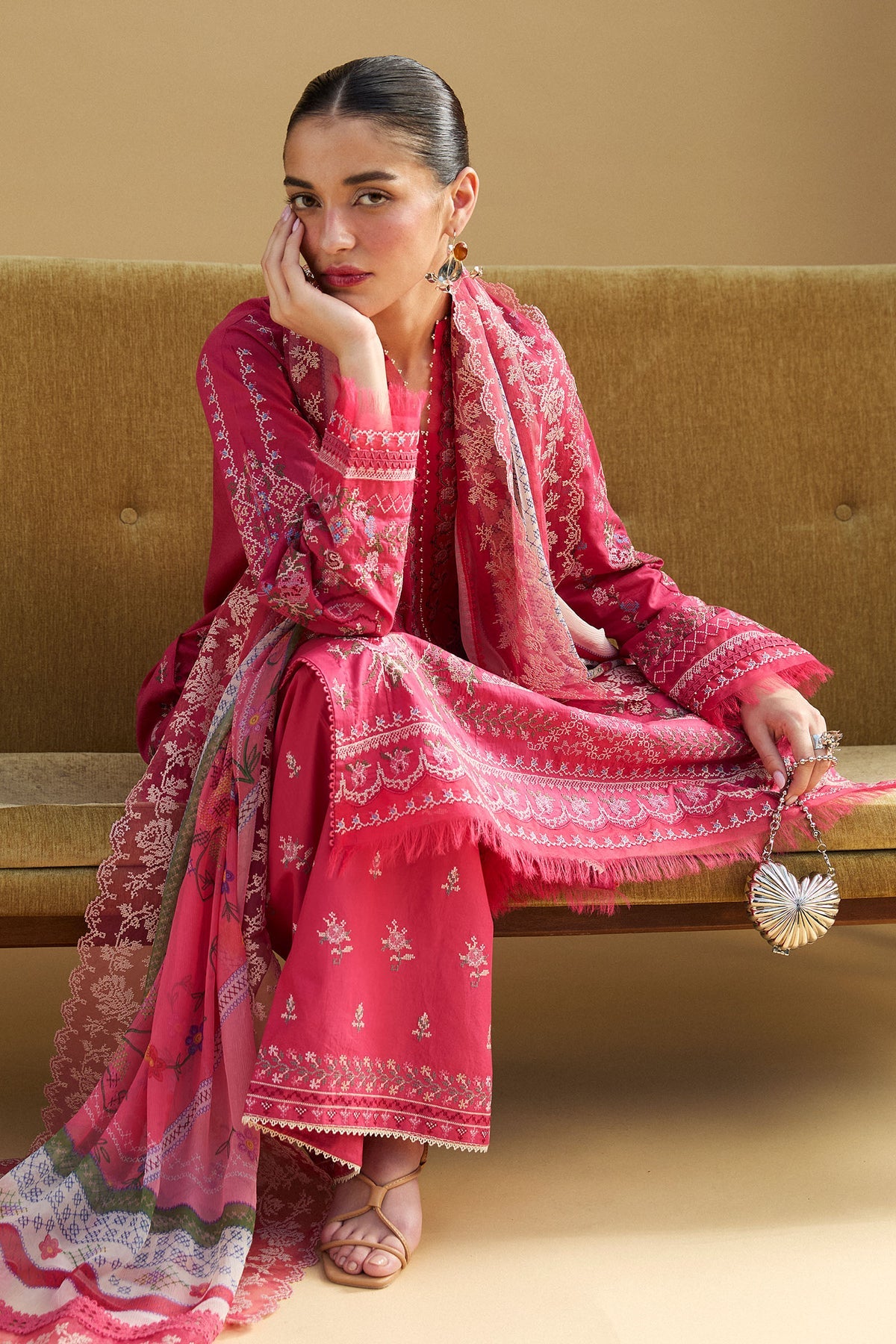 ZARA SHAHJAHAN | Satori Luxury Lawn 2025 - Hikari-7A Unstitched - Aarzu