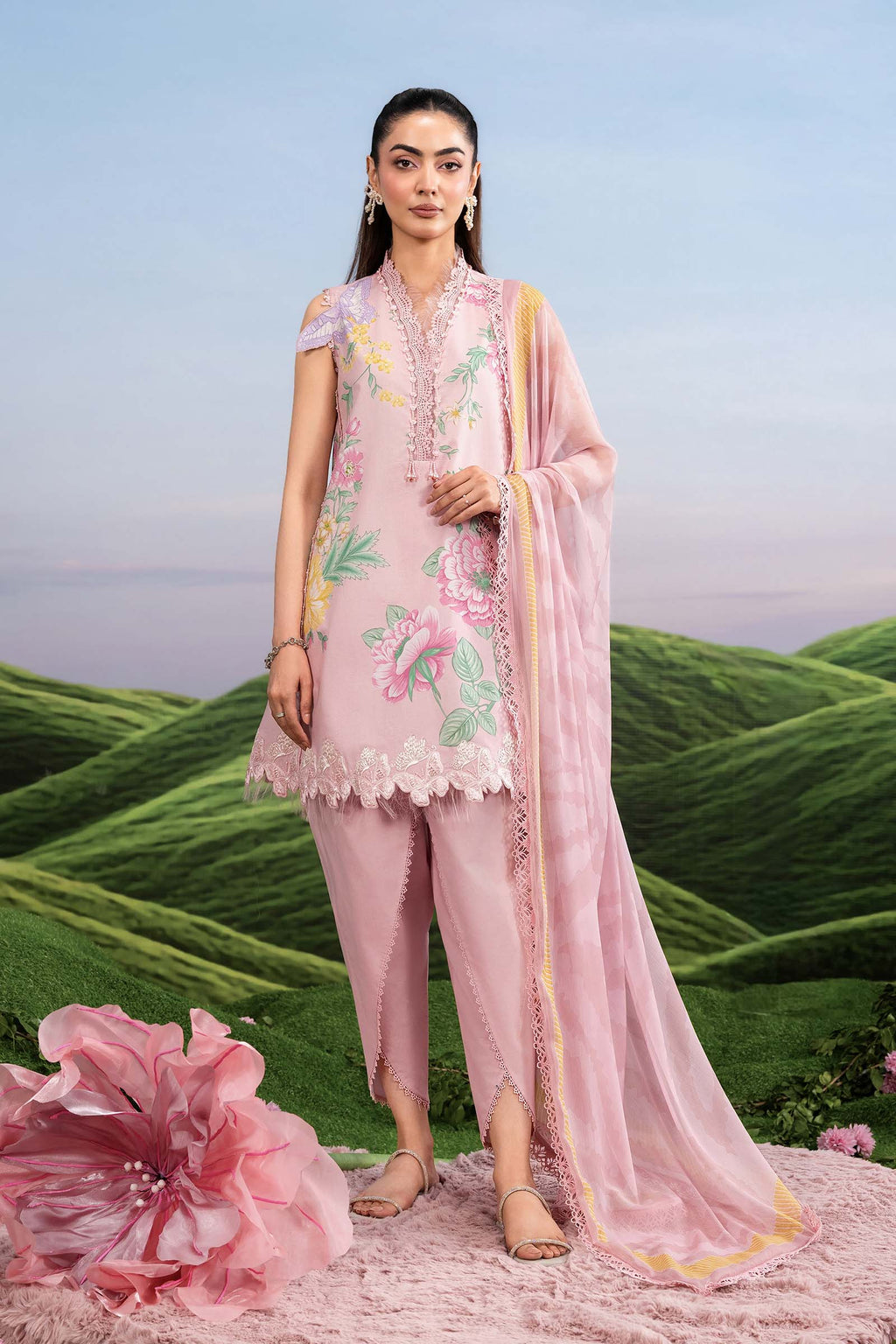 MARIA.B | M.BASICS Dreamscape Lawn Unstitched - 4A - Aarzu