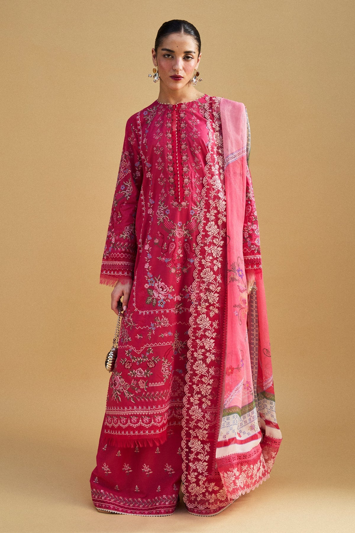 ZARA SHAHJAHAN | Satori Luxury Lawn 2025 - Hikari-7A Unstitched - Aarzu