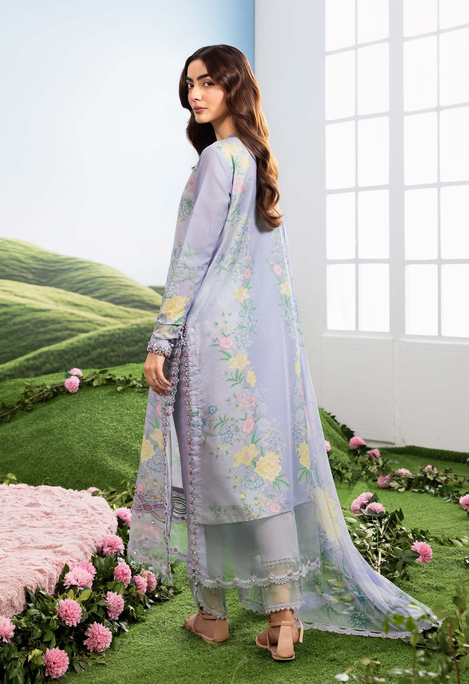 MARIA.B | M.BASICS Dreamscape Lawn Unstitched - 11B - Aarzu